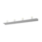 SONNEMAN Votives 48" W x 5" H 8-Light Bright Satin Aluminum Frosted Acrylic Shade Wall Bar Lighting