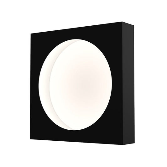 SONNEMAN Vuoto 10" 1-Light LED Satin Black Aluminum Shade Flush Mount Lighting