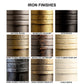 Stone County Iron Works Urban Forge 18" Hand Rubbed Bronze Iron Offset Lamp Linen Shade and English Oak Wood Finish