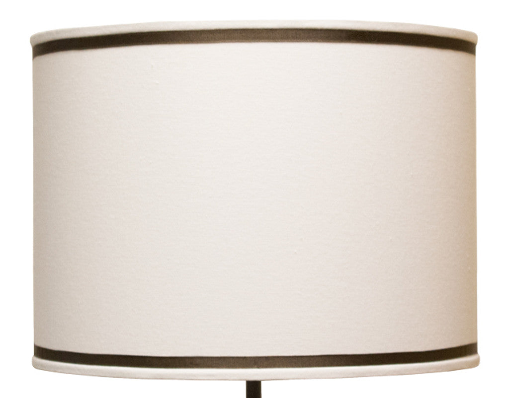 Stone County Ironworks 15" Linen Lamp Shade With Espresso Accent