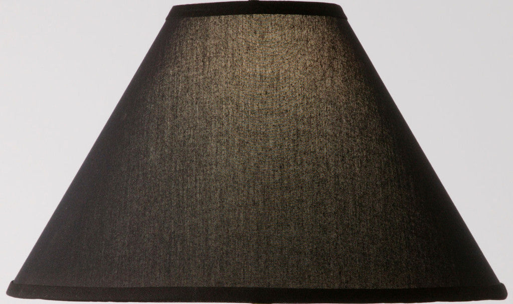 Stone County Ironworks 15" Natural Black Linen Iron Table Lamp Shade