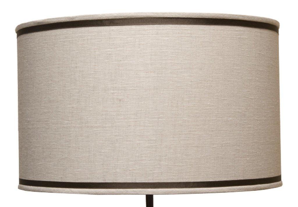Stone County Ironworks 15" Oatmeal Lamp Shade With Espresso Accent