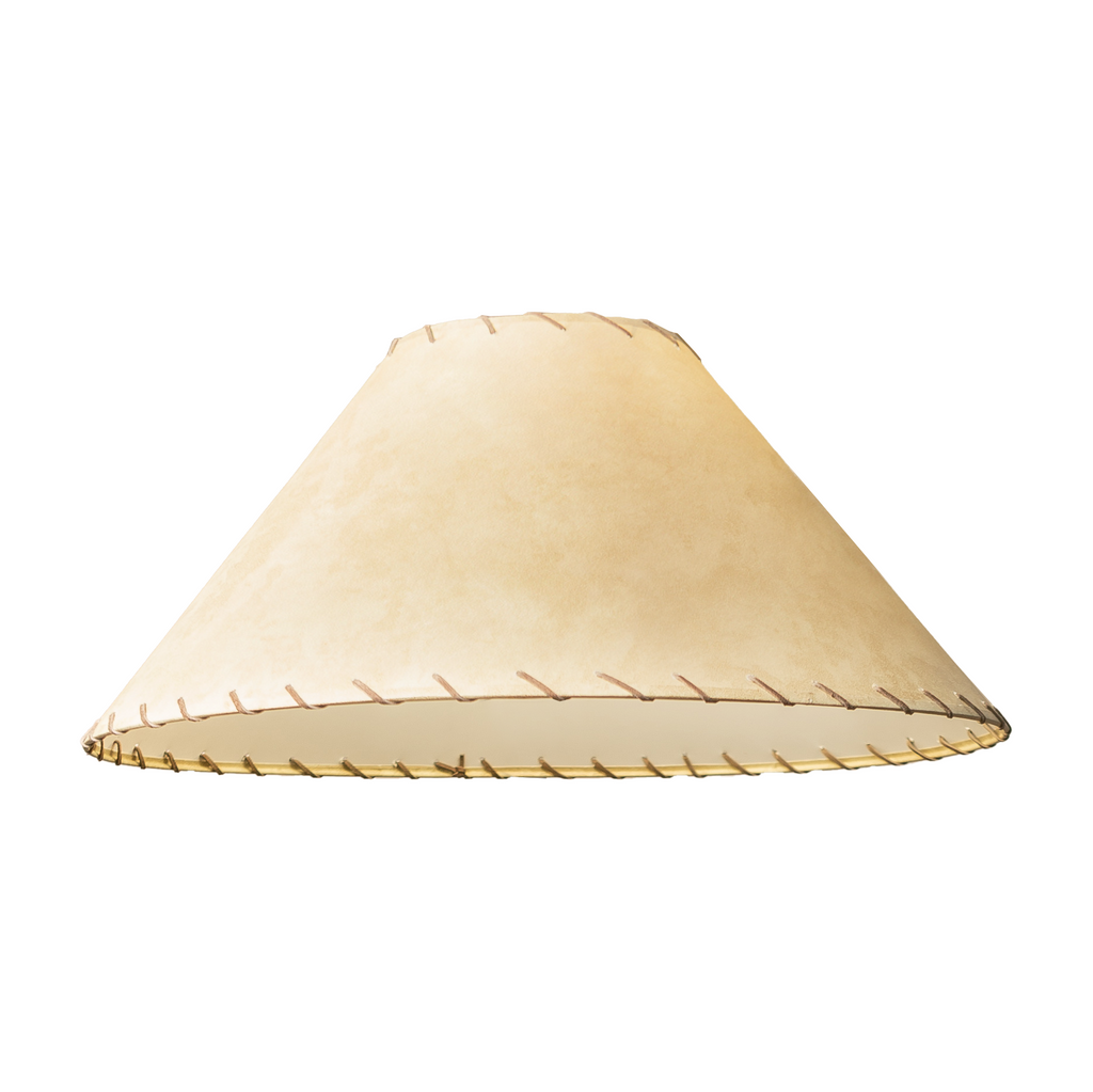 Stone County Ironworks 18" Parchment Table Lamp Shade With Leather Trim