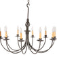 Stone County Ironworks Basketweave 32" 10 Arm Hand Rubbed Ivory Iron Chandelier With Ivory Drip Cover