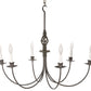 Stone County Ironworks Basketweave 32" 6 Arm Hand Rubbed Pewter Iron Chandelier With Pewter Iron Accent and Amber Drip Cover
