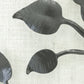 Stone County Ironworks Leaf 19" Satin Black Iron Pendant Light With Onyx Shade