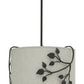 Stone County Ironworks Leaf 19" Satin Black Iron Pendant Light With Onyx Shade
