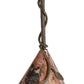 Stone County Ironworks Leaf 8" Hand Rubbed Ivory Iron Pendant Lamp With Copper Shade