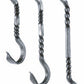 Stone County Ironworks Twist 8" Natural Black Iron Extender Hook With Pewter Iron Accent