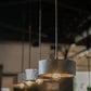 Stone County Ironworks Urban Forge 13" Natural Black Iron Pendant Lamp With Zinc Shade