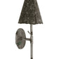 Stone County Ironworks Whisper Creek 10" Hand Rubbed Brass Iron Wall Sconce With Pewter Iron Accent and Shade