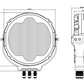 Straits Lighting Horizontal Beam or Spot Light - 9-48V - Requires Driver Blue Light