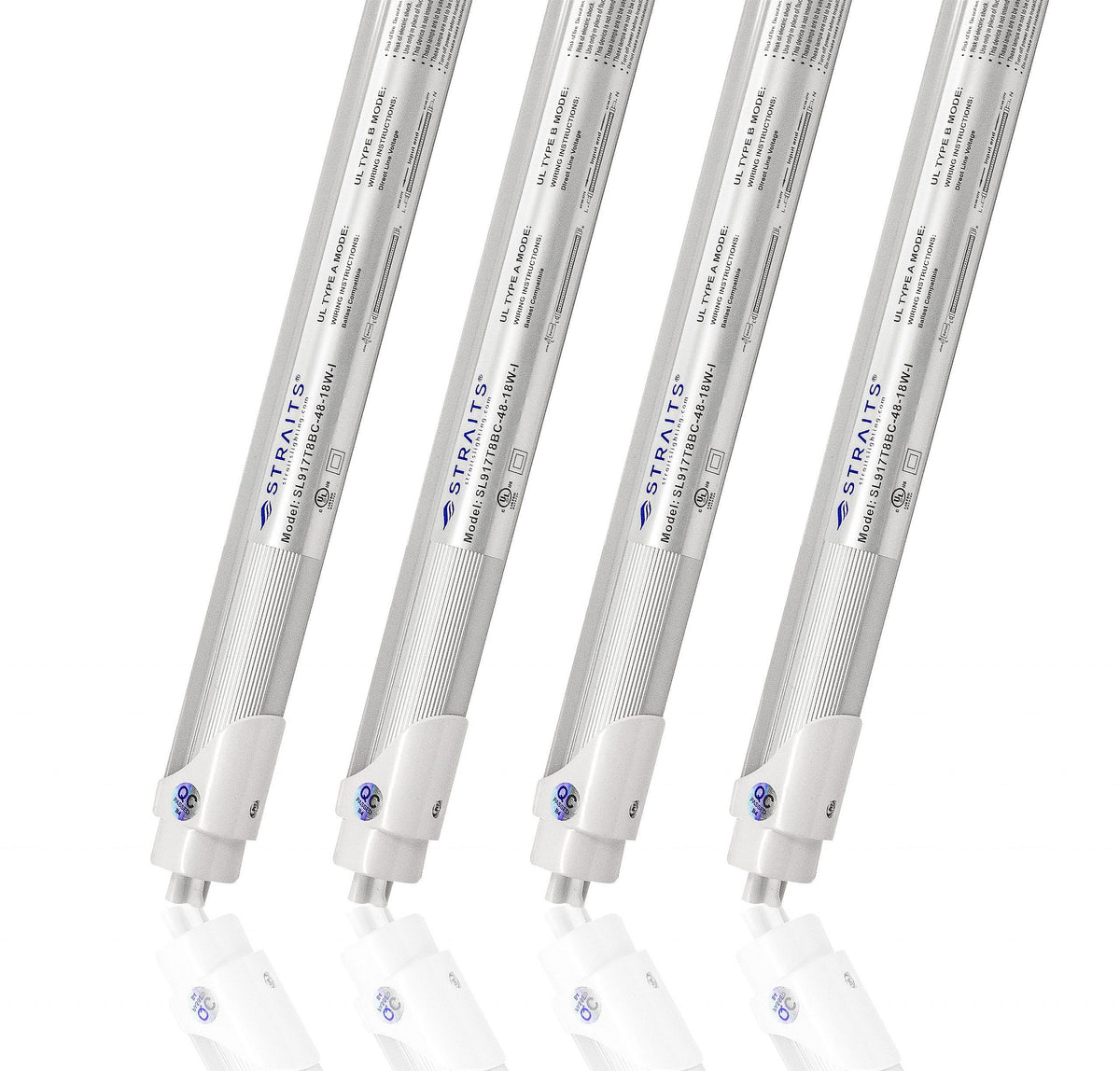 Straits Lighting MX-Series 4ft T8 LED Tubes - 18W - 4000K - Frosted - UL/DLC-G13 Dimmable