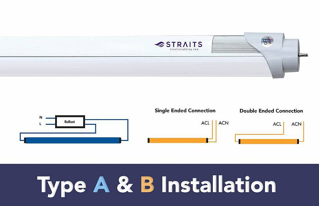 Straits Lighting MX-Series 4ft T8 LED Tubes - 18W - 5000K - Frosted - UL/DLC-G13 Dimmable