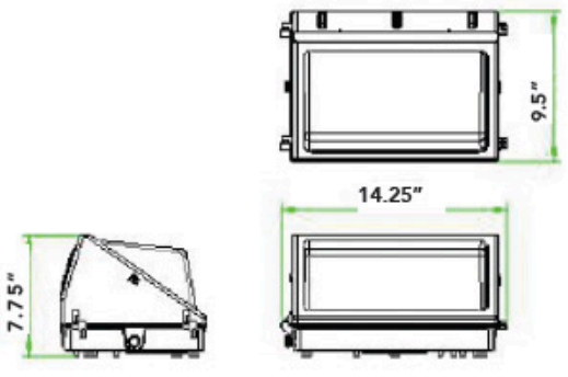 Straits Lighting WPG3 - 50W - SU - 5000K - WM - Photo Cell Wall Pack