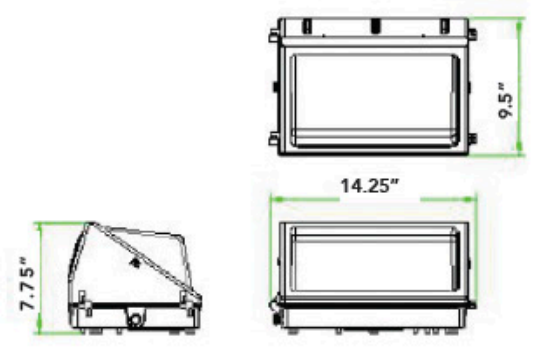 Straits Lighting WPG3 - 80W - SU - 5000K - WM - Photo Cell Wall Pack