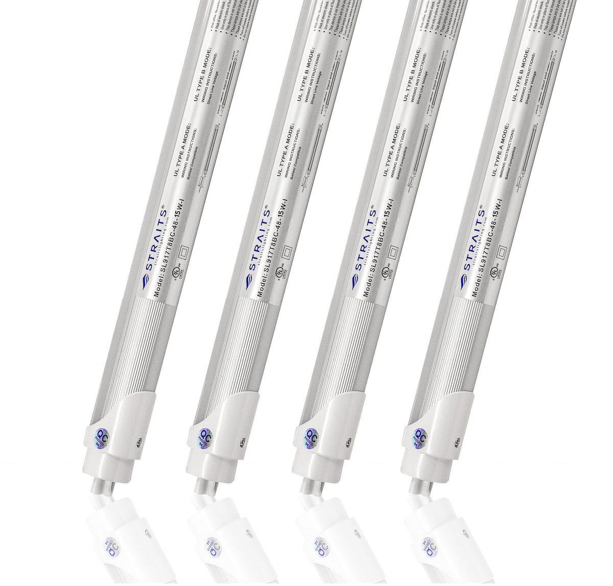 Straits Lighting X-Series 4ft T8BC LED Tubes - 15W - 3000K - Frosted - UL/DLC-G13
