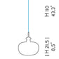 Sylcom Aphros 0280-NS-OCE Ocean Wall Lamp in Brushed Nickel Metal Finish