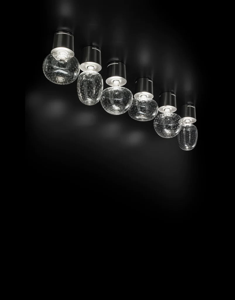 Sylcom Aphros 0282-NS-CR Clear Wall Lamp in Brushed Nickel Metal Finish