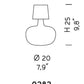 Sylcom Aphros 0282-NS-CR Clear Wall Lamp in Brushed Nickel Metal Finish