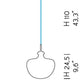 Sylcom Aphros 0290-NS-OCE Ocean Wall Lamp in Brushed Nickel Metal Finish