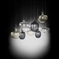 Sylcom Aphros 0291-NS-CR Clear Wall Lamp in Brushed Nickel Metal Finish