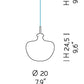 Sylcom Aphros 0291-NS-OCE Ocean Wall Lamp in Brushed Nickel Metal Finish