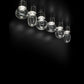 Sylcom Aphros 0292-NS-CR Clear Wall Lamp in Brushed Nickel Metal Finish