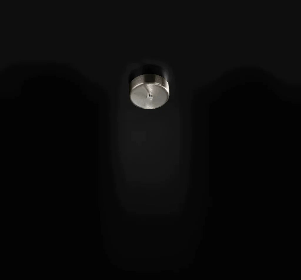 Sylcom Aphros 0300-NS-CR Clear Wall Lamp in Brushed Nickel Metal Finish
