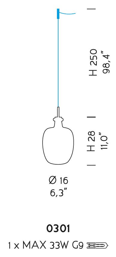 Sylcom Aphros 0301-NS-DEN Blue Denim Wall Lamp in Brushed Nickel Metal Finish