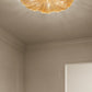 Sylcom Bembo 918/100-D-GR.A Amber Graniglia Ceiling lamp in Polished Gold Metal Finish