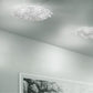 Sylcom Bembo 918/60-B-CR Clear Ceiling lamp in White Metal Finish