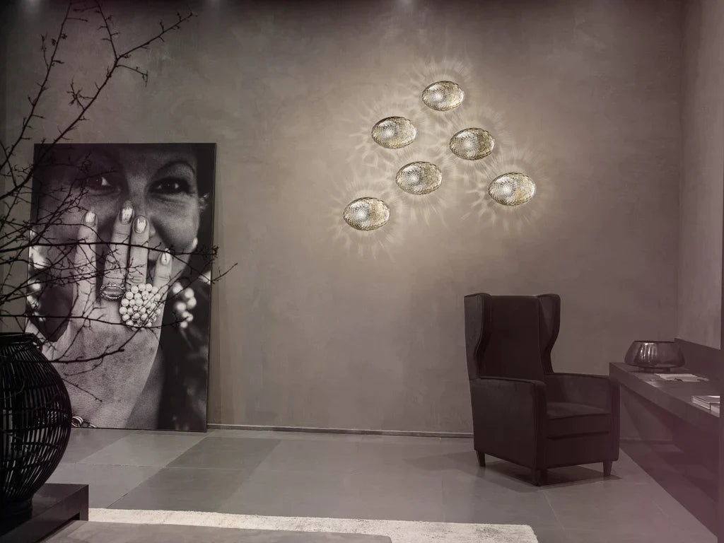 Sylcom Bitta 13-K-BL Milk White Clear Wall Lamp