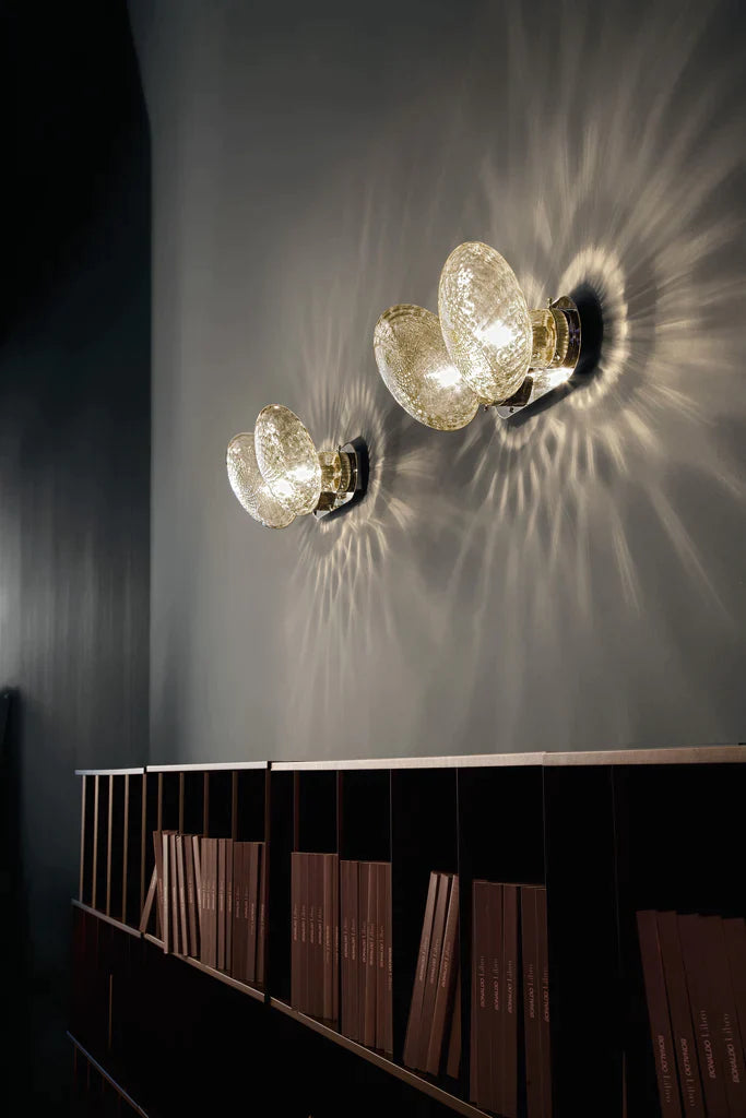 Sylcom Bitta 14-K-FU Smoked Wall Lamp