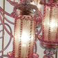 Sylcom Bucintoro 1798/10-PA-AMT.ORO Amethyst and 24Kt Gold Chandelier in Silver Bronzing Metal Finish
