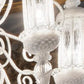 Sylcom Bucintoro 1798/10-PO-BL.CR Milk White and Clear Chandelier in Gold Bronzing Metal Finish