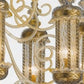 Sylcom Bucintoro 1798/10-PO-FU.ORO Smoked and 24 Kt Gold Chandelier in Gold Bronzing Metal Finish