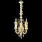 Sylcom Bucintoro 1798/3-PO-BLAV.ORO Ivory and Gold Chandelier in Gold Bronzing Metal Finish