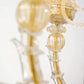 Sylcom Bucintoro 1798/8-PA-CR Clear Chandelier in Silver Bronzing Metal Finish