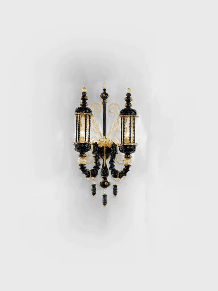 Sylcom Bucintoro 1798/8-PA-CR Clear Chandelier in Silver Bronzing Metal Finish