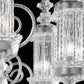 Sylcom Bucintoro 1798/8-PA-CR Clear Chandelier in Silver Bronzing Metal Finish