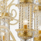 Sylcom Bucintoro 1798/A1-PO-CR.ORO Clear and 24 Kt Gold Wall Lamp in Gold Bronzing Metal Finish