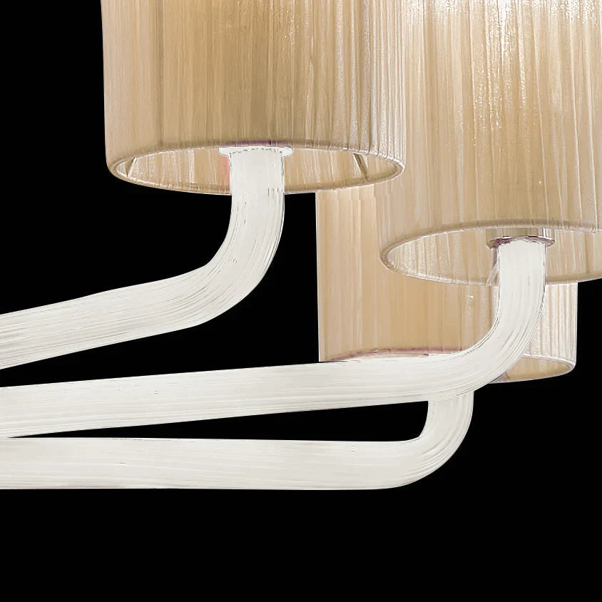 Sylcom Can Can 2120/12-K-BL.AV Milk White Ivory Suspension in Polished Chrome Metal Finish