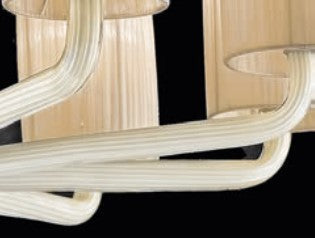 Sylcom Can Can 2120/12-K-BL.AV Milk White Ivory Suspension in Polished Chrome Metal Finish