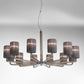 Sylcom Can Can 2120/12-K-FU Smoked Suspension in Polished Chrome Metal Finish