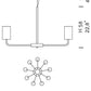 Sylcom Can Can 2120/12-K-FU Smoked Suspension in Polished Chrome Metal Finish