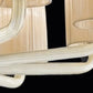 Sylcom Can Can 2120/12+6-K-BL.AV Milk White Ivory Suspension in Polished Chrome Metal Finish