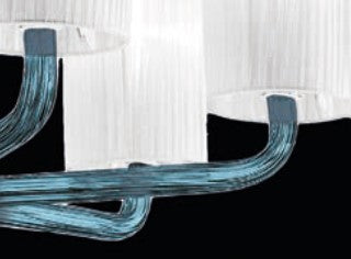 Sylcom Can Can 2120/6-K-DEN Blue Denim Suspension in Polished Chrome Metal Finish