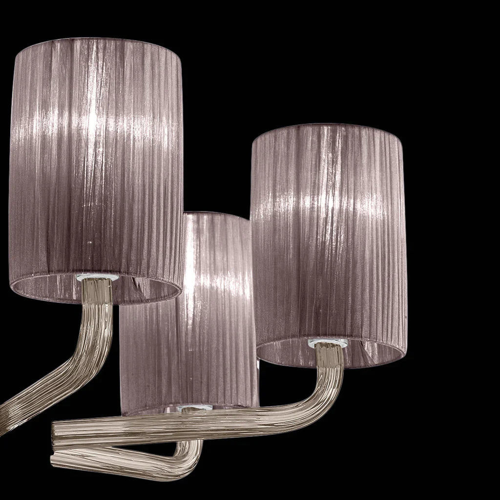 Sylcom Can Can 2120/6-K-FU Smoked Suspension in Polished Chrome Metal Finish