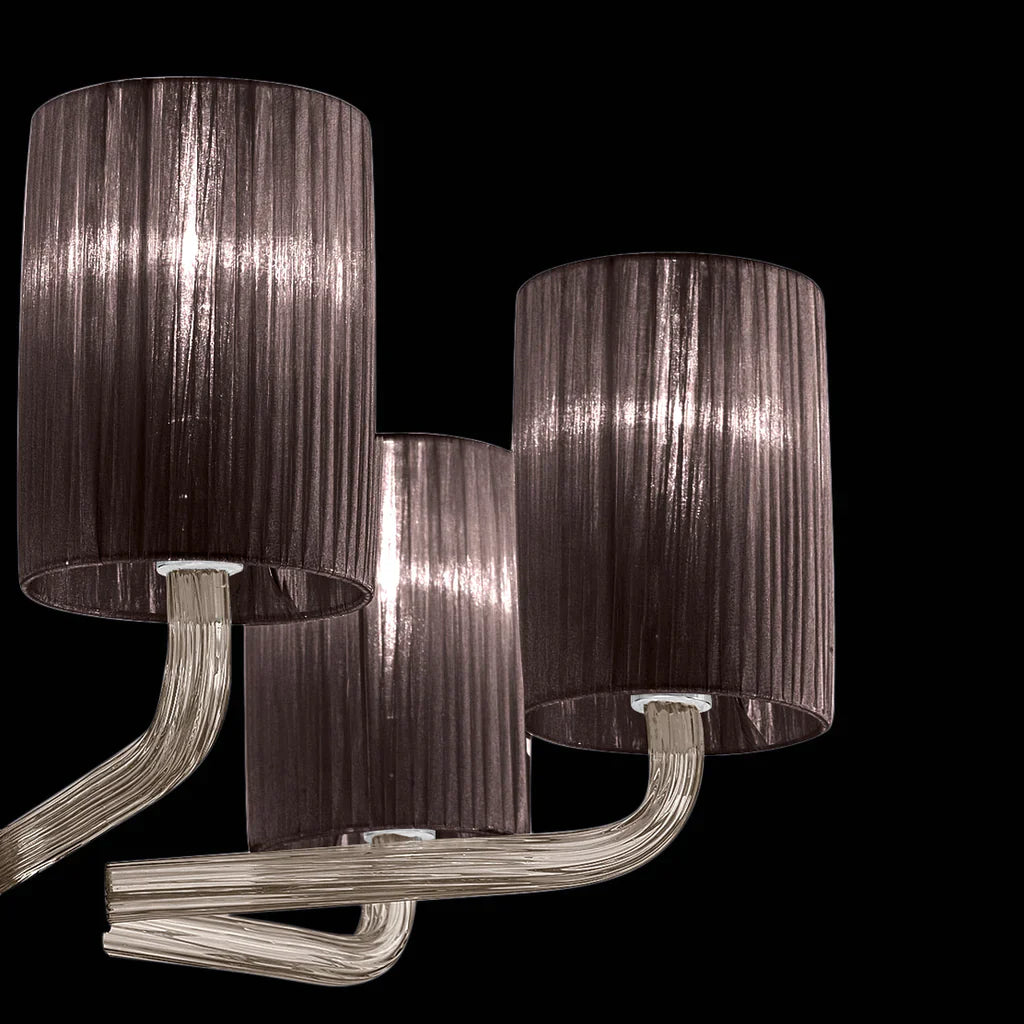 Sylcom Can Can 2120/6-K-FU Smoked Suspension in Polished Chrome Metal Finish